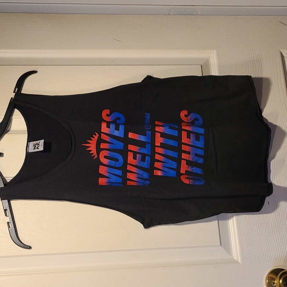 Zumba Wear black loose fit tank small Moves well with others